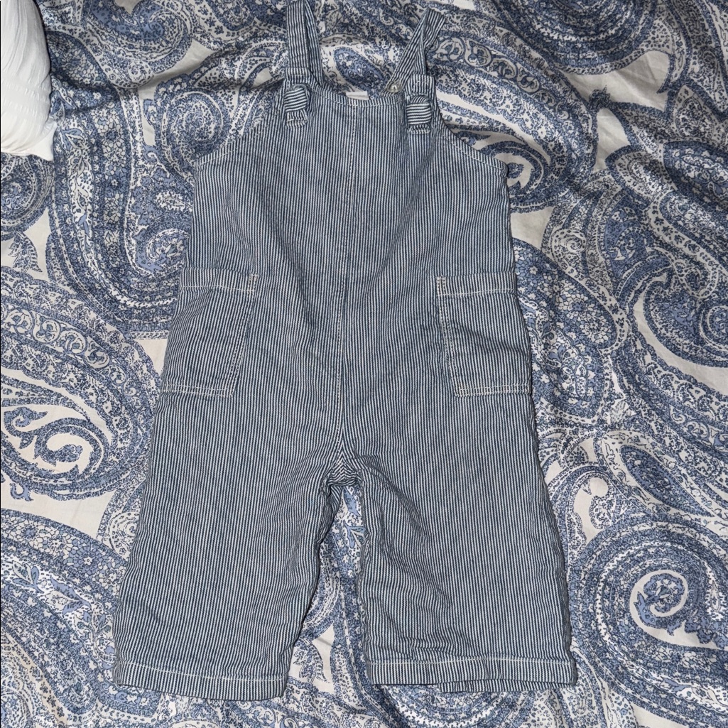 Old Navy Kids Overalls In Blue And White